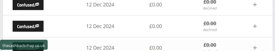 Three Confused.com quote bounties, all £0.00 and declined — the pattern this guide decodes