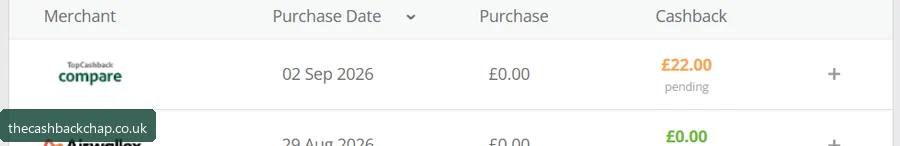 TopCashback Compare Energy: £22.00 pending after switching British Gas → Fuse (Sep 2026)